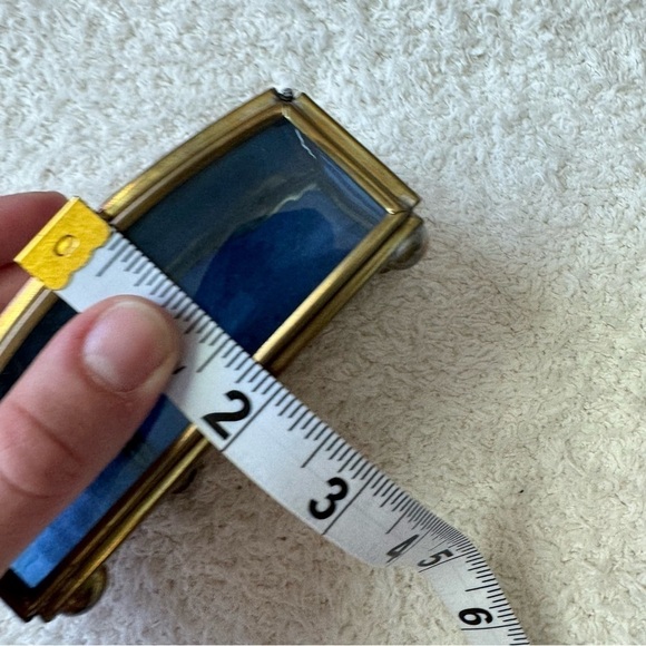 Handcrafted via vermont jewelry box trinket bear picnic cottagecore kitsch - Picture 13 of 14